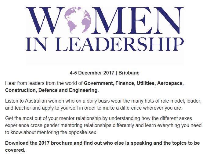 Women in Leadership Brisbane (4-5 Dec 2017)